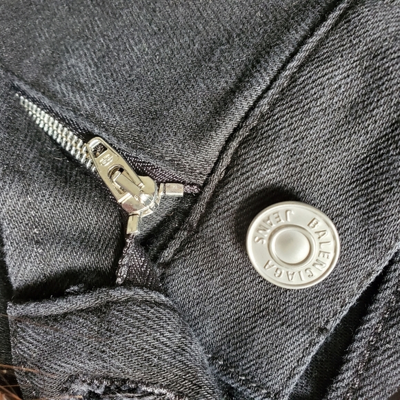 Balenciaga Black Denim Slim Straight Jeans Size 26 - Picture 5 of 8